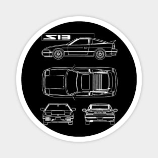 rpS13 type x AERO LINE ART DRIFTING schematic blueprint drawing jdm Magnet